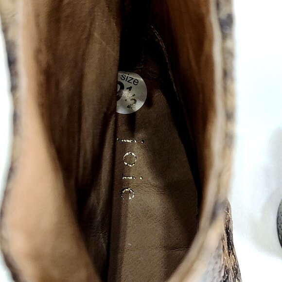 Joie Vero Cuoio Ramet Leather Python Ankle Boots Womens EUR 40 US 9.5 Block Heel - Picture 11 of 12